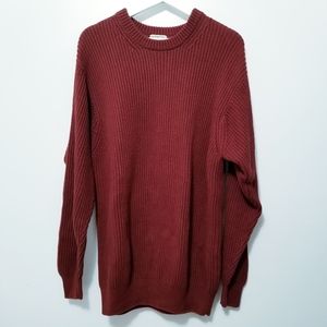 LL Bean Mens Cable Knit Sweater sz L-Tall -i14